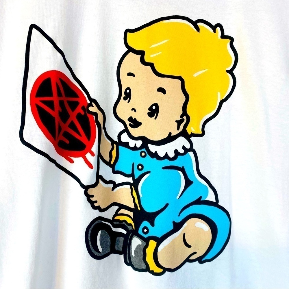 Hot Topic Evil Child Ringer T Shirt Size M - Picture 4 of 7
